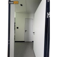 HPL Doors with Royal Black Profile UAE – Luxury Architectural Door Systems